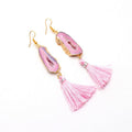 Pink Gold Druzy Earring