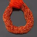 Radiant Orange Carnelian High Faceted Cut 2.5mm - 3mm Beads - Full 12.5-Inch Strand,1 strand