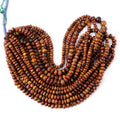 Rare Brown Pietersite Rondelle Beads, Pietersite Loose Beads Strand 8 Inches,1 strand