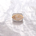 Rocking Golden Rutile Quartz Ring