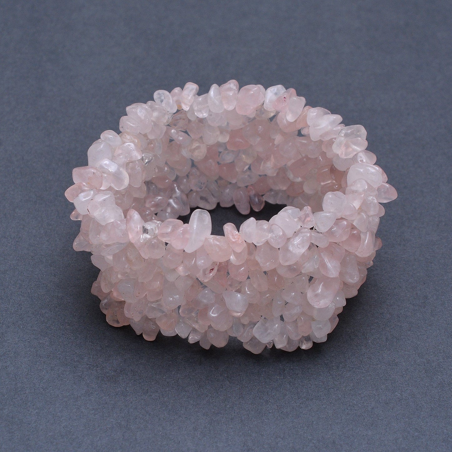 Rose Quartz Chips Stretchable Bracelet GemsRush