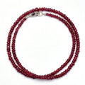 Ruby Beaded Necklace, July Birthstone Necklace, Anniversary Gift For Her