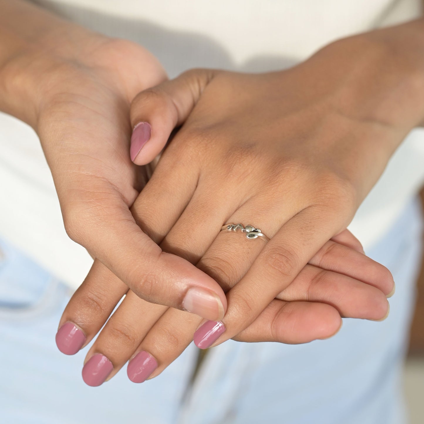 Love Engraved Silver Ring Impressive Gift Her