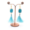 Shiny Druzy Gold Platted Brass Earring