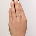 Silver Crisscross Ring