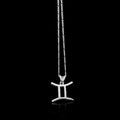 Silver GEMINI Pendant, Zodiac Personalized Charm, Birthday Gift For Friend