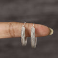 Silver Huggie Hoop Earring