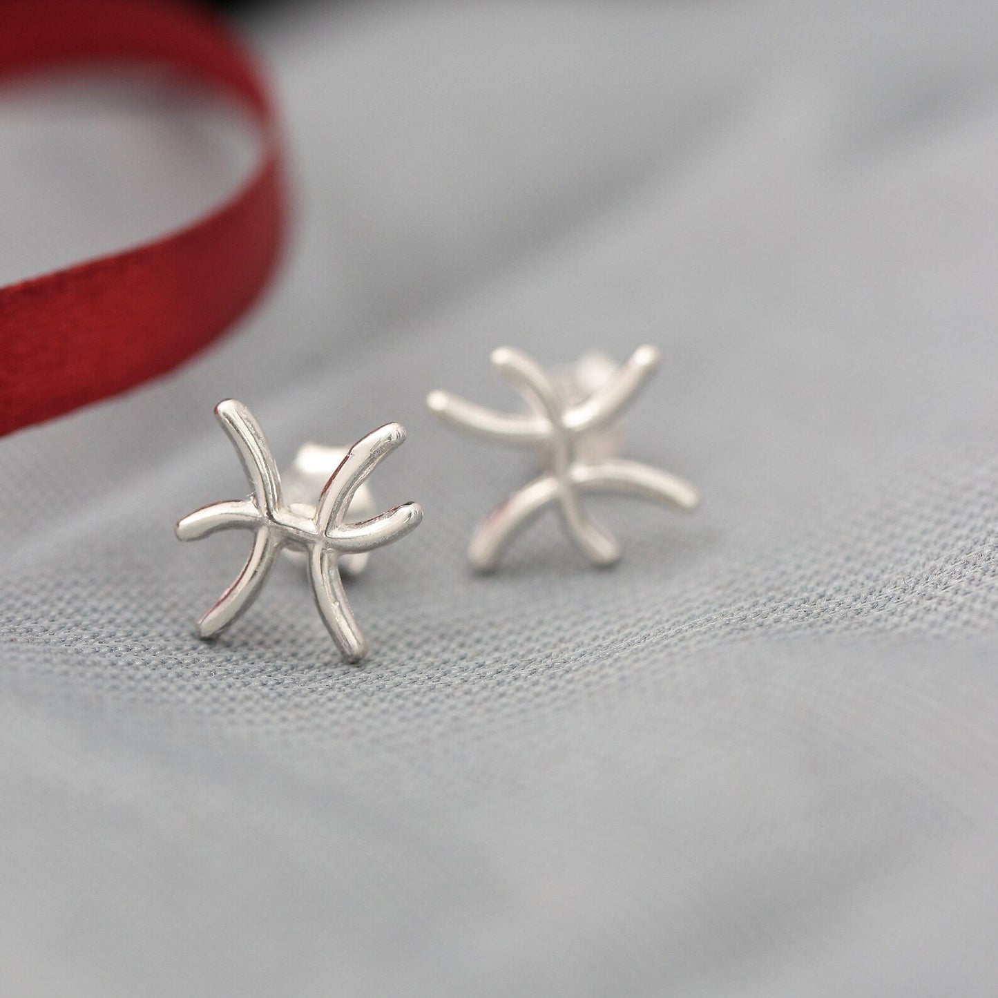 Silver Zodiac Pisces Earring GemsRush