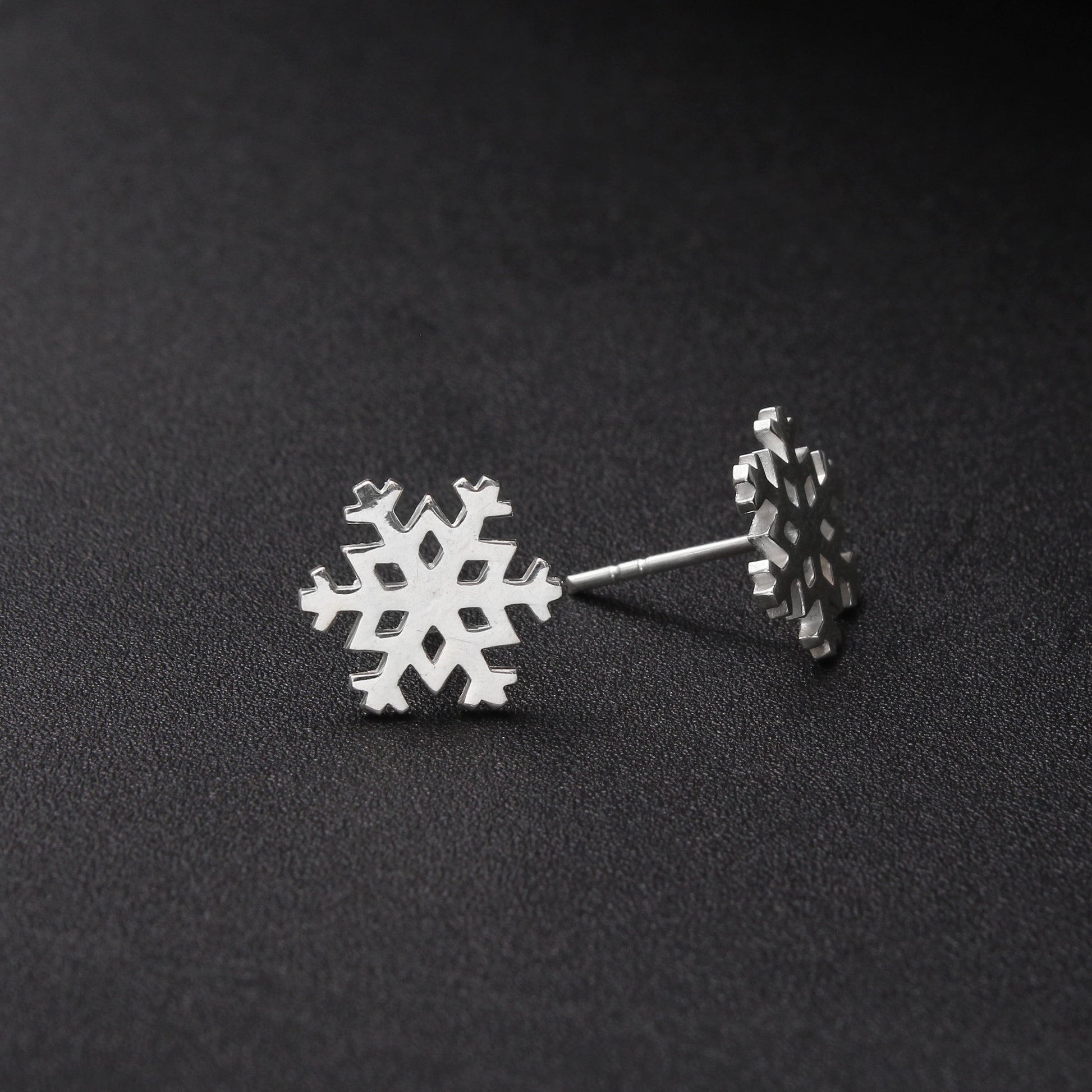 Snowflake Stud Silver Earring GemsRush