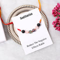 Special Gemstone Rakhi for Brother: Handcrafted with Natural Round Gemstones