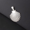 Stackable Scallop Silver Pendant