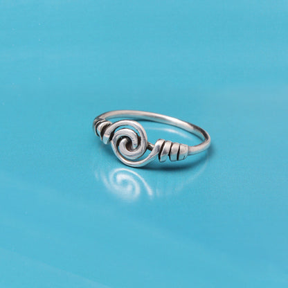 Sterling Silver Spiral Ring GemsRush