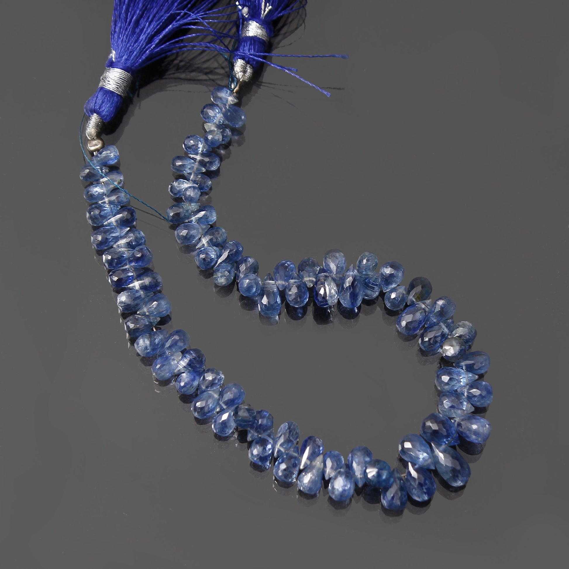 Tanzanite Faceted Drop Briolette Beads: 8 Inches of Stunning Elegance GemsRush