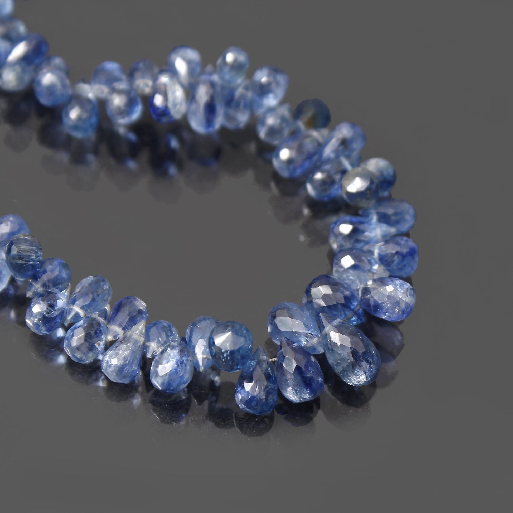 Tanzanite Faceted Drop Briolette Beads: 8 Inches of Stunning Elegance GemsRush