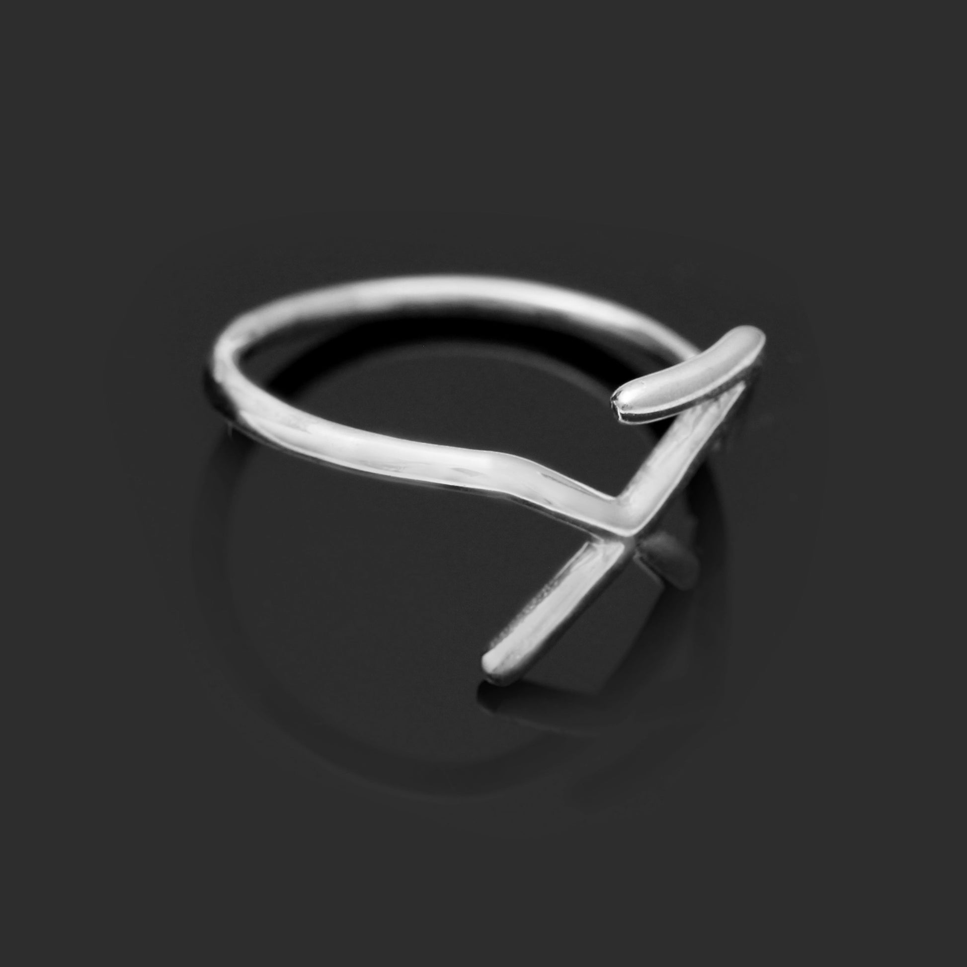 Tiny Silver SAGITTARIUS Symbol Ring, Gift For Mom GemsRush