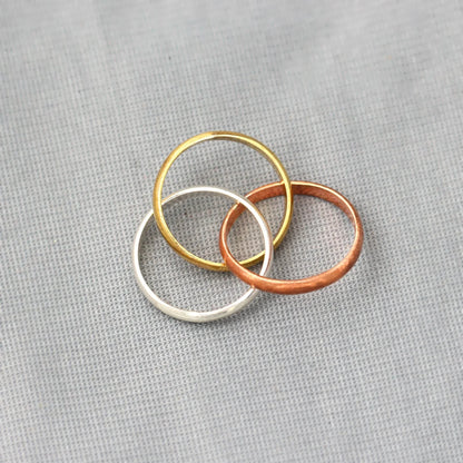 Triple Metal Silver Ring GemsRush