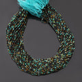 Turquoise Round Shape 2.5mm - 3mm Faceted Cut Beads 12.5 Inch Strand