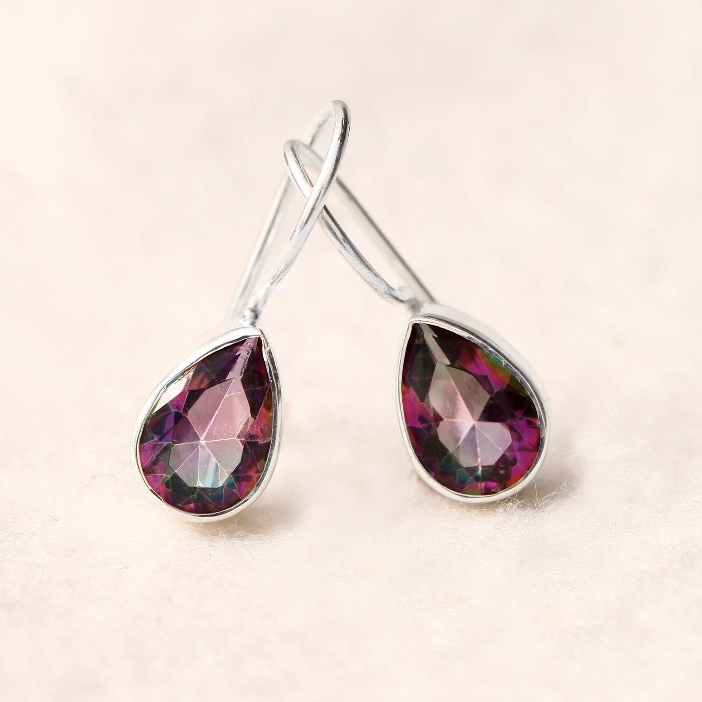 Valentine Day Gift Mystic Topaz Earring GemsRush