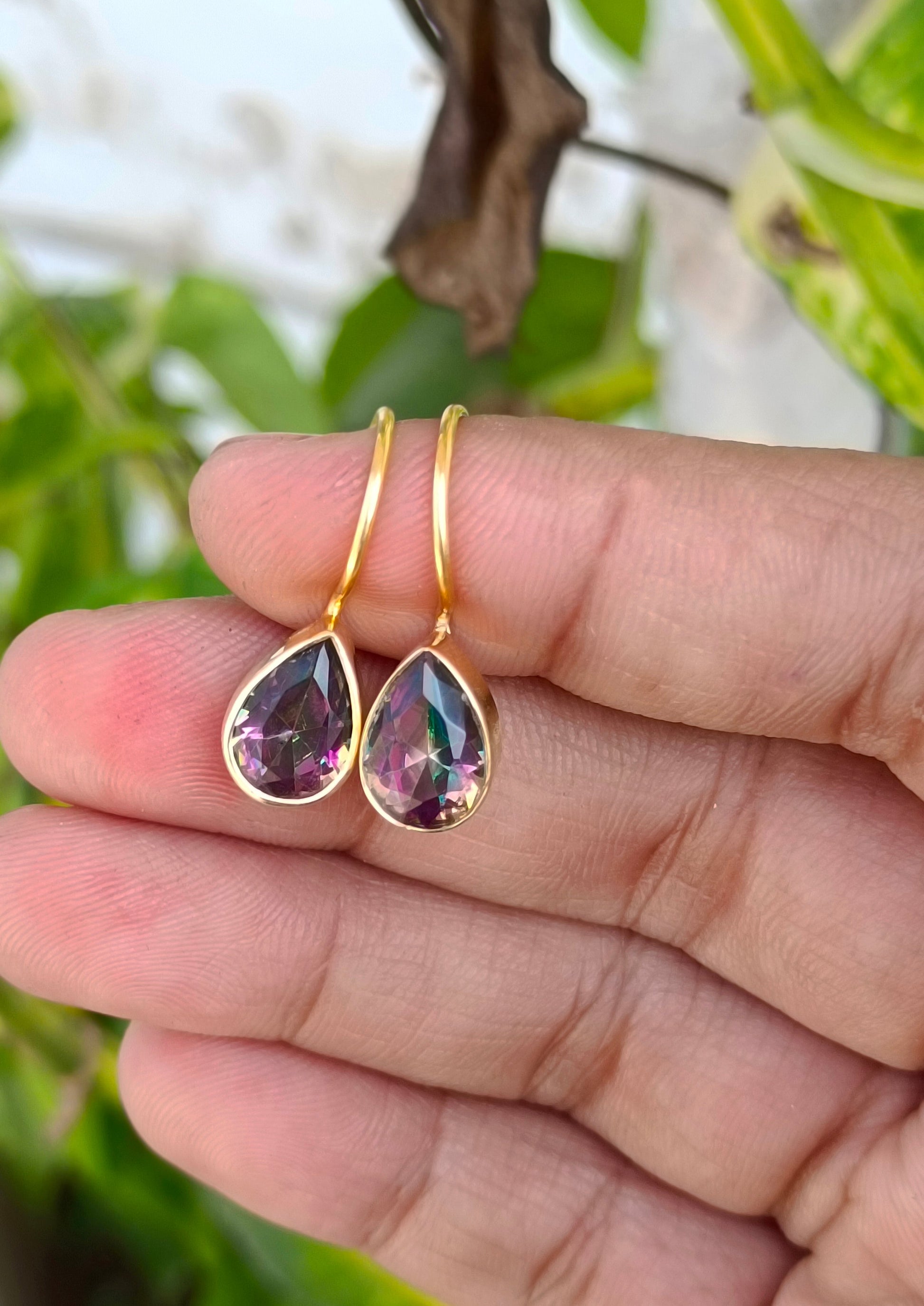 Valentine Day Gift Mystic Topaz Earring GemsRush