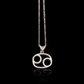 Zodiac Symbol Charms, Silver CANCER Sign Pendant, Healing Gift For Mom