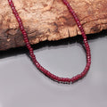Natural Ruby Beaded Gemstone Necklace – Genuine Red Gemstone Jewelry for Love & Vitality