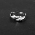 Dolphin Face 925 Sterling Silver Ring - Minimalist Dolphin Lover Ring - Perfect Gift