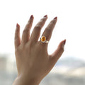 Natural Citrine Gemstone Ring Handcrafted with 925 Sterling Silver | Essential One